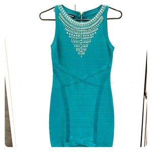 BEBE Beautiful fitted dress! Worn once! Perfect C!